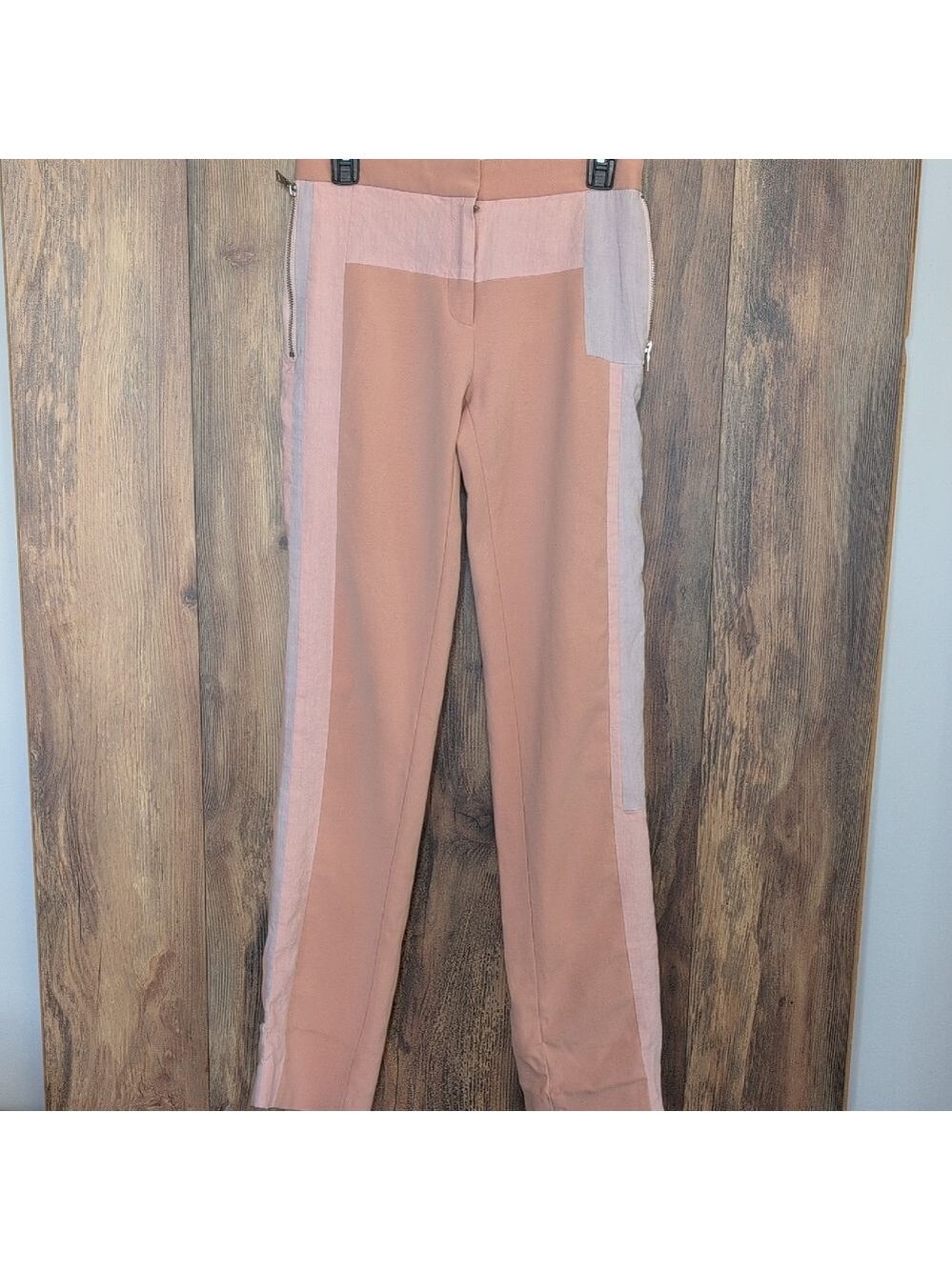 Rebecca Taylor Two-Tone Linen Blend Trouser Pants 4                  M475
